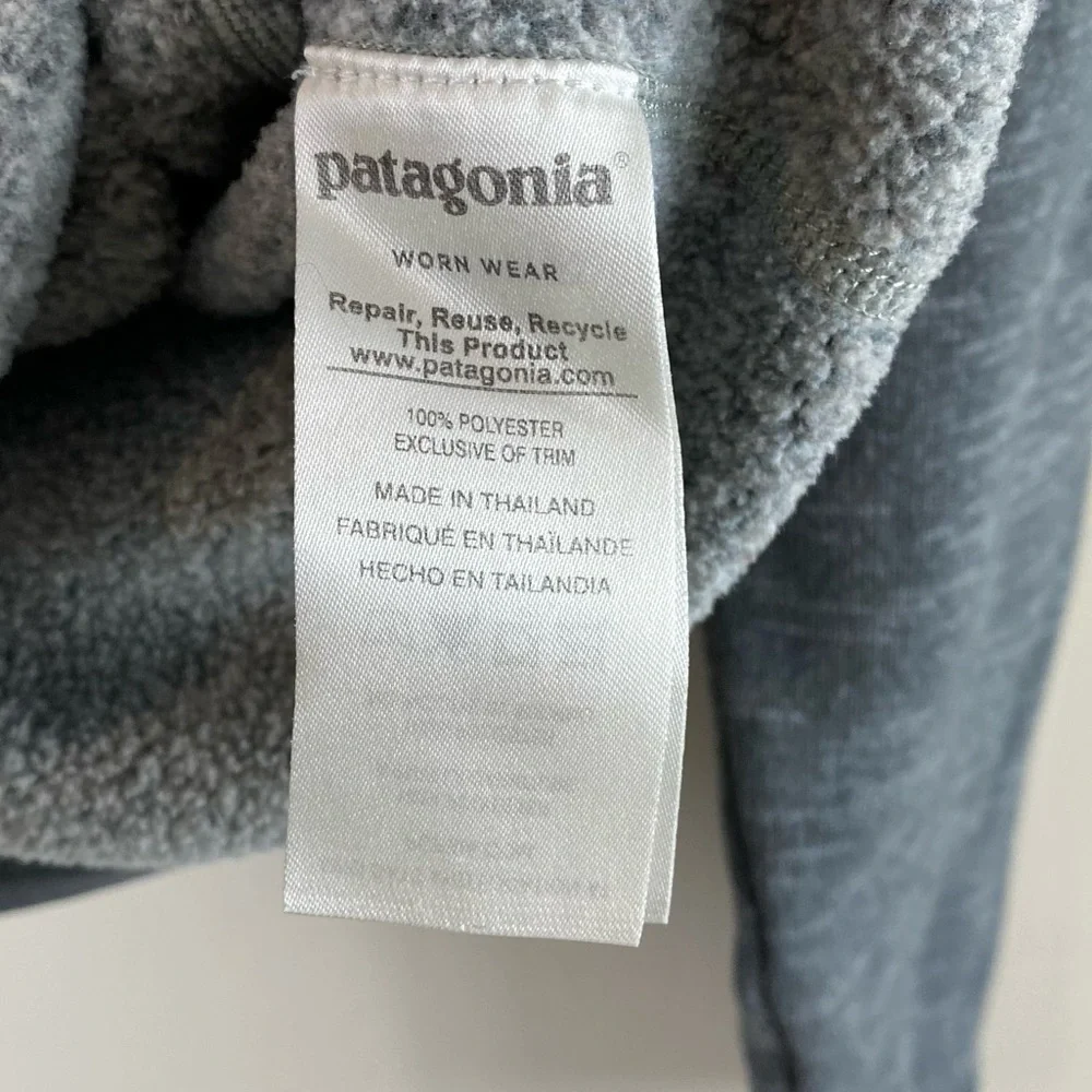 Patagonia Men’s‎ Better Sweater Quarter Zip Pullover Fleece Gray Small